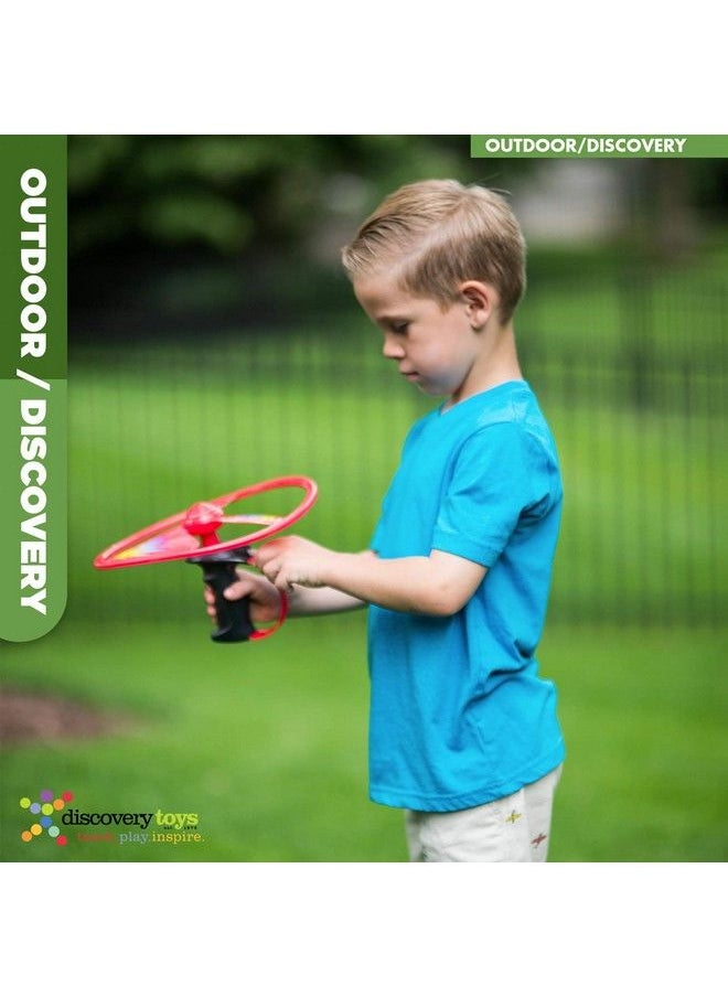 Discovery Toys Sky Spin Flying Aerial Disc Launcher Deluxe Edition ;4 Large Wings Kid Powered Learning ; Stem Toy Early Childhood Development 6 Years And Up  - Image 5