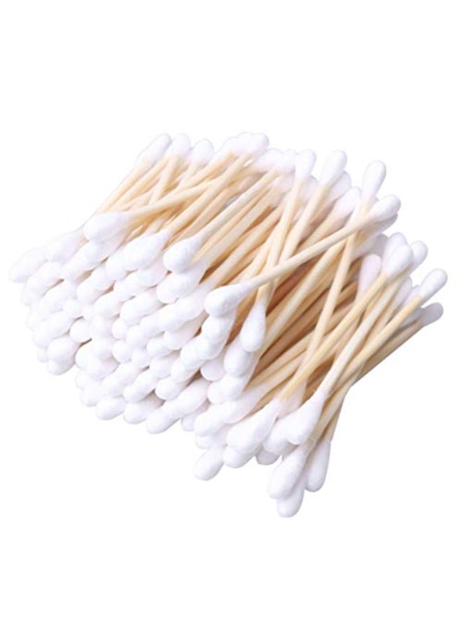 RIKWOG Cotton Swabs 1200 Count Bamboo Sticks Cotton Swabs Cotton Buds with Wooden Handles For Ears Makeup or Nails Personal Care - Image 1