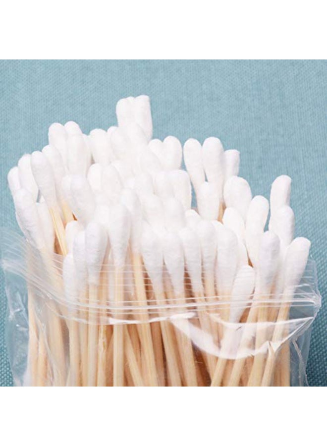 RIKWOG Cotton Swabs 1200 Count Bamboo Sticks Cotton Swabs Cotton Buds with Wooden Handles For Ears Makeup or Nails Personal Care - Image 3