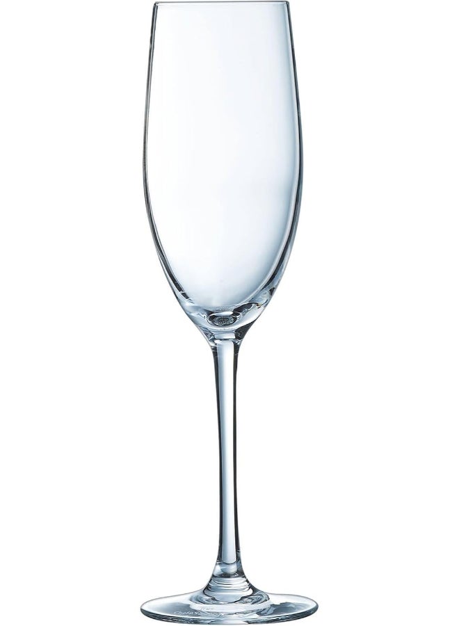 Luminarc Menades Stemmed Glass 24cl Set of 4 – Elegant Krysta Lead-Free Crystal Flute-Style Stemware for Sparkling Beverages, Water and Mocktails – Clear – Made in France - Image 2