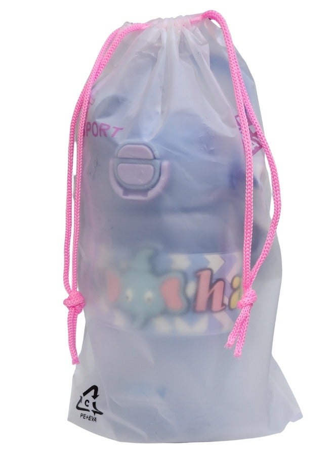 Happy Home 600ml Healthy Premium Quality Kids Water Bottle Acrylic Children's Cup Portable Kids Water Bottle with Straw, Fashion Design Large Capacity BPA Free Water Bottle for School, Shopping, Sports, Travel  - Image 2