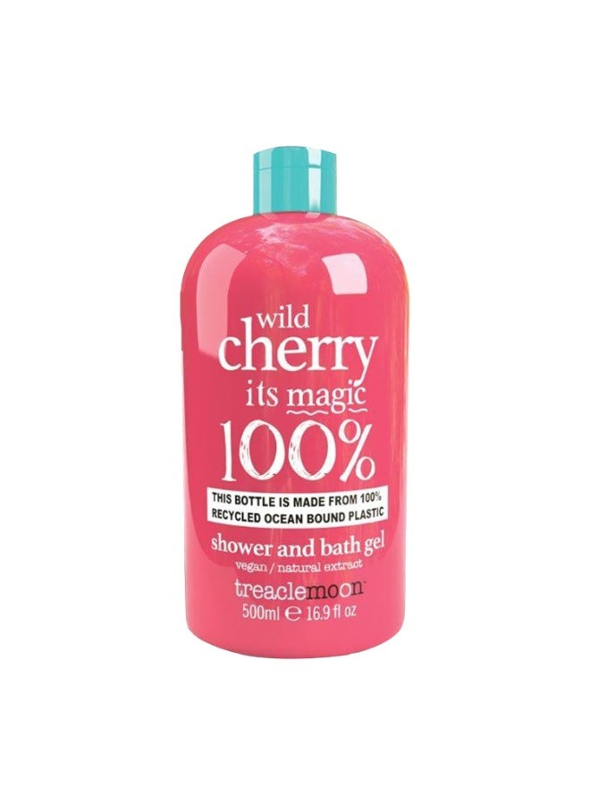 Treaclemoon Wild Cherry Magic Moisturizing Shower & Bath Gel with Natural Cherry Extracts - Cleanse & Nourishes | Skin Care Treatment | Paraben Free | Vegan Friendly - 500 Ml - Image 1