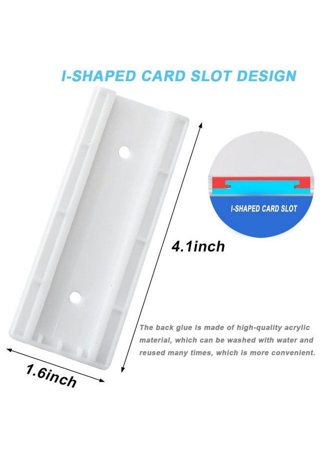 ACKLLR - 6 Pack Power Strip Holder Self Adhesive Fixator Wall Mount Plugin Socket Fixer Bracket Stand Surge Protector Punch Free For Remote Control Router Desk Computer Office Cable Management Rectangle - Image 1
