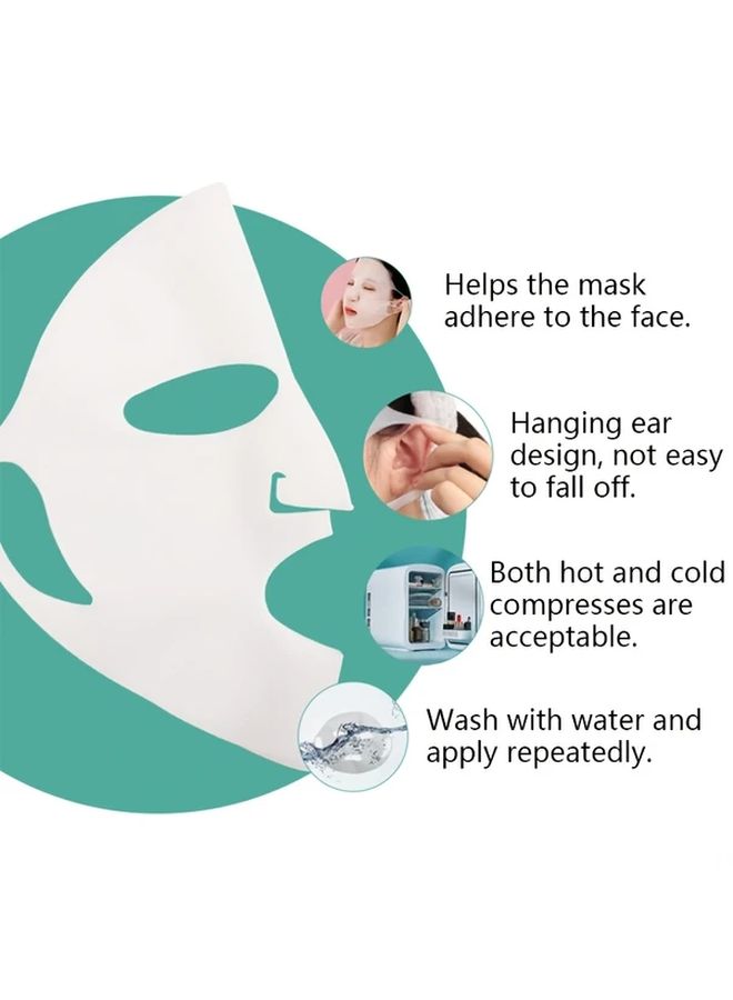 Reusable Silicone Mask Covers Hydrating Sheet For Skin Mask To Prevent Evaporation Secure Prevent Slipping Facial Treatments 1pc - Image 2