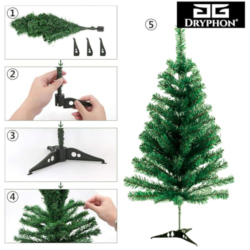 DRYPHON 3 Feet Christmas Tree with 21 Decorations Ornaments for Home Decor | Merry Christmas Tree with Stand and Decoration Items for Xmas Decor - Image 4