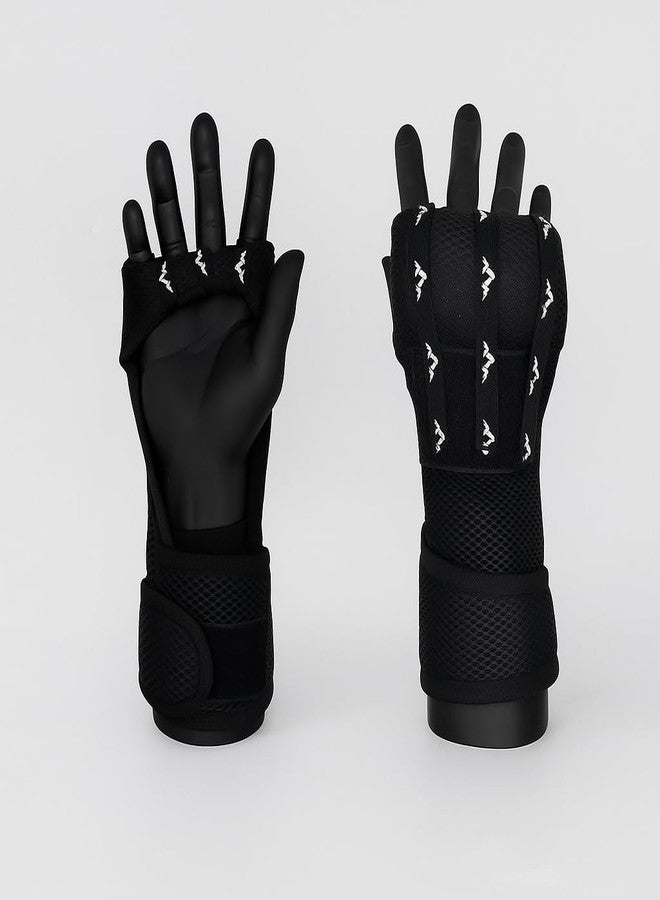 ONOMASTE - Ultra Padded Professional Boxing Gloves with Quick Release System- Boxing Bandages- Boxing Bandages- Boxing Mitten- Boxing Bandage - Under Gloves - Boxing Band (Black, M) - Image 1