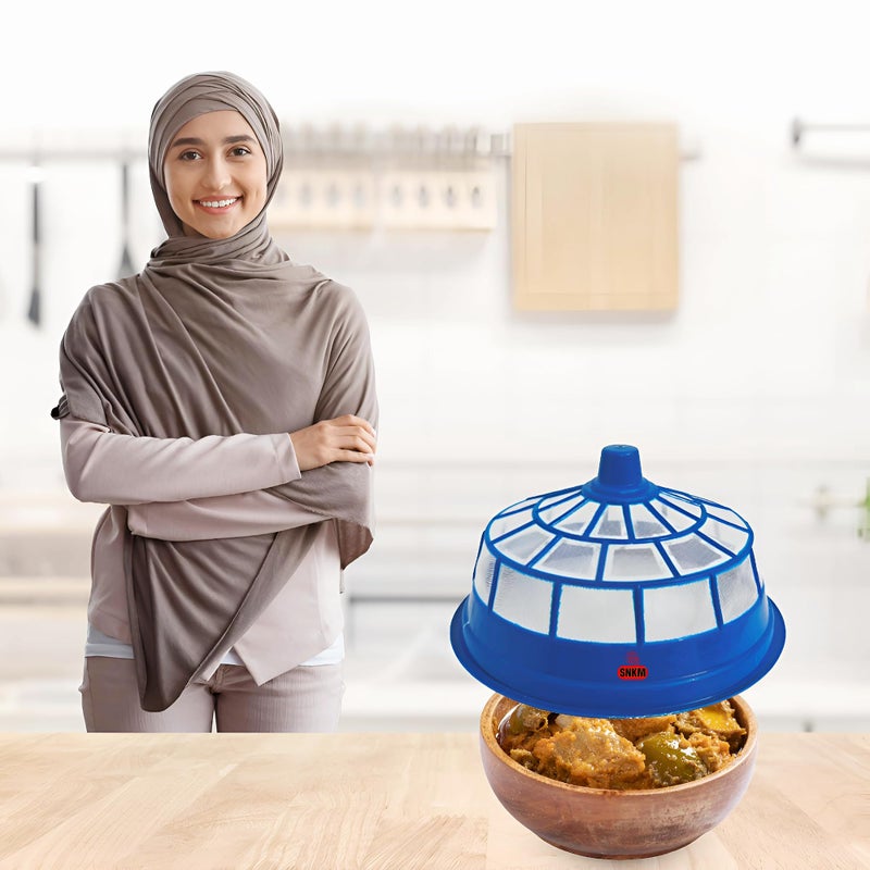 SNKM SNKM Food Cover Net Plastic Dome Big Size Round Net Kitchen Table | Flies Mosquitoes Insect Proof Dining Tables Covers | Fruits, Vegetable, Rice Cover (Large, 30cm/12 Inch Multicolor, Combo Pack of 3)  - Image 3