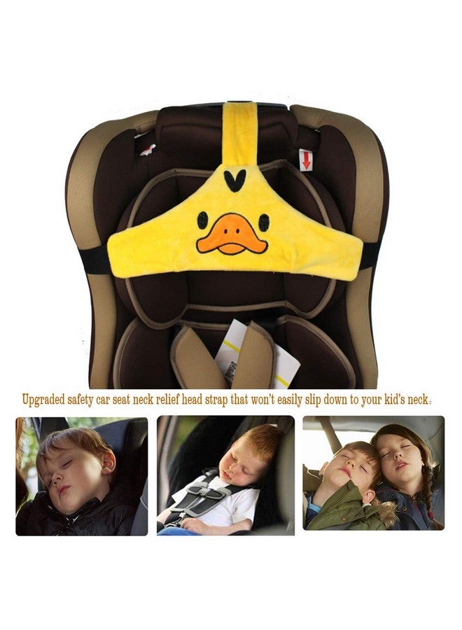 HJH Baby Carseat Head Support Car Seat Head Band Strap Headrest Stroller Car Seat Sleeping Head Support for Toddler Child Children Kids Infant (Yellow) - Image 4