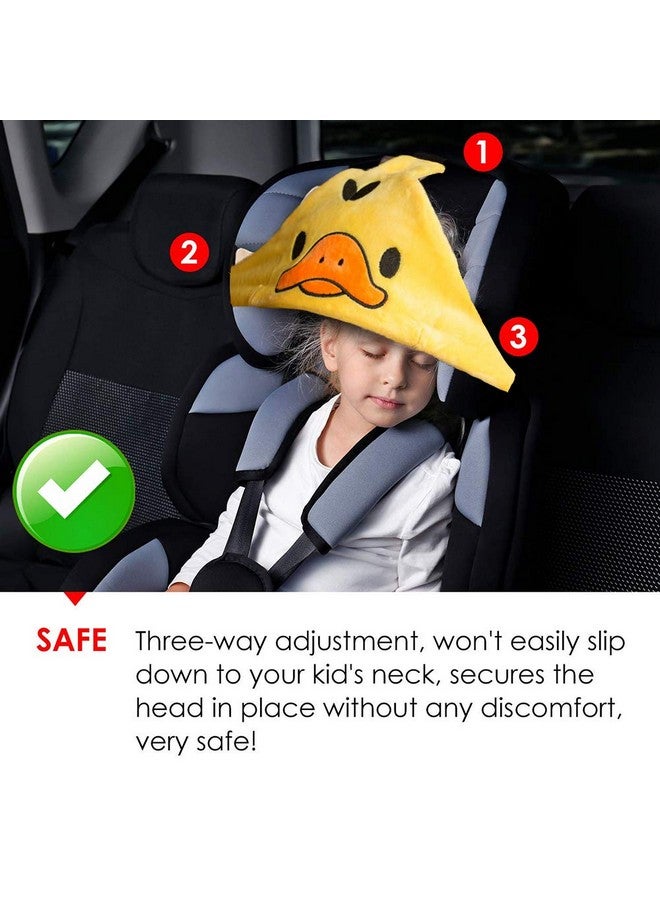HJH Baby Carseat Head Support Car Seat Head Band Strap Headrest Stroller Car Seat Sleeping Head Support for Toddler Child Children Kids Infant (Yellow) - Image 3