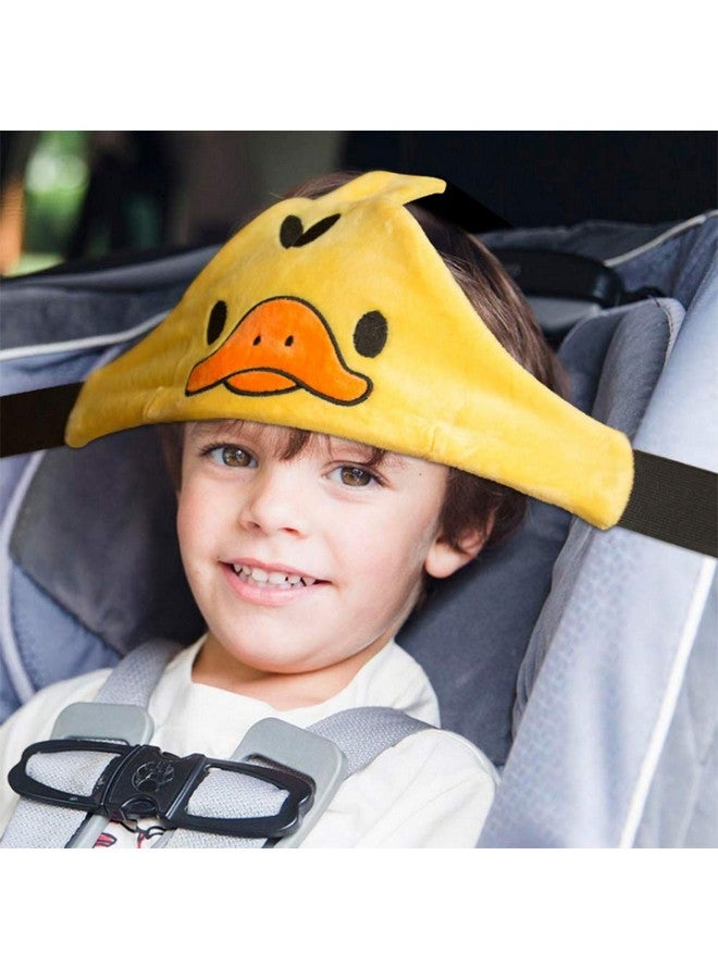 HJH Baby Carseat Head Support Car Seat Head Band Strap Headrest Stroller Car Seat Sleeping Head Support for Toddler Child Children Kids Infant (Yellow) - Image 2