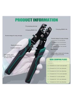 PROMASS Wire Crimper Tool with Stripper Cutter, 22-10 AWG Multifunctional Crimping Pliers Terminal Pliers for Insulated Electrical Connectors  - Image 4