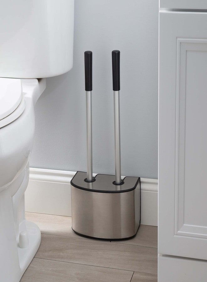 Bath Bliss 2-in-1 Toilet Brush and Plunger Set in Stainless Steel - Image 3