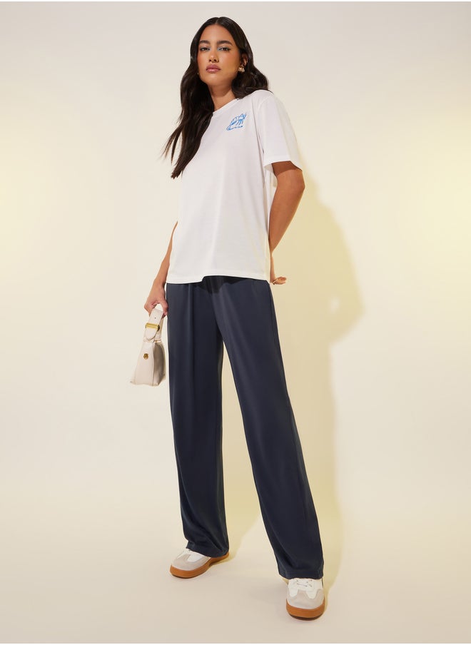 Take Two Embroidered Round Neck T-Shirt  - Image 2