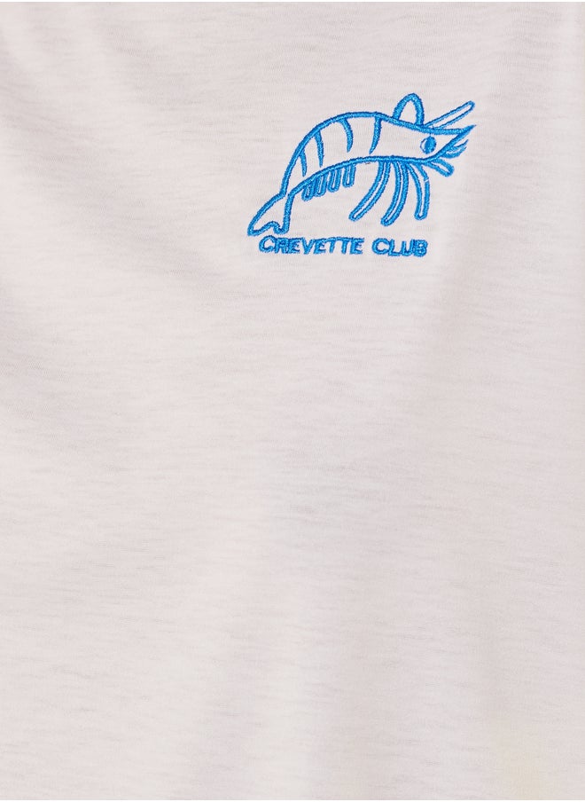 Take Two Embroidered Round Neck T-Shirt  - Image 3