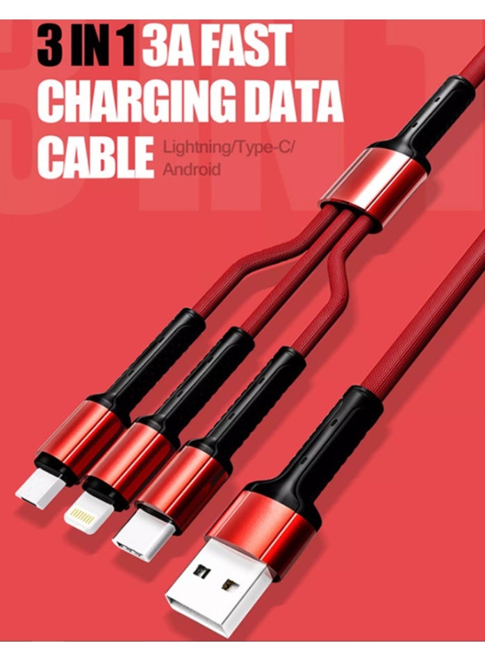 ريبنيو كابل شحن سريع 3 في 1 متعدد الألوان - Image 4