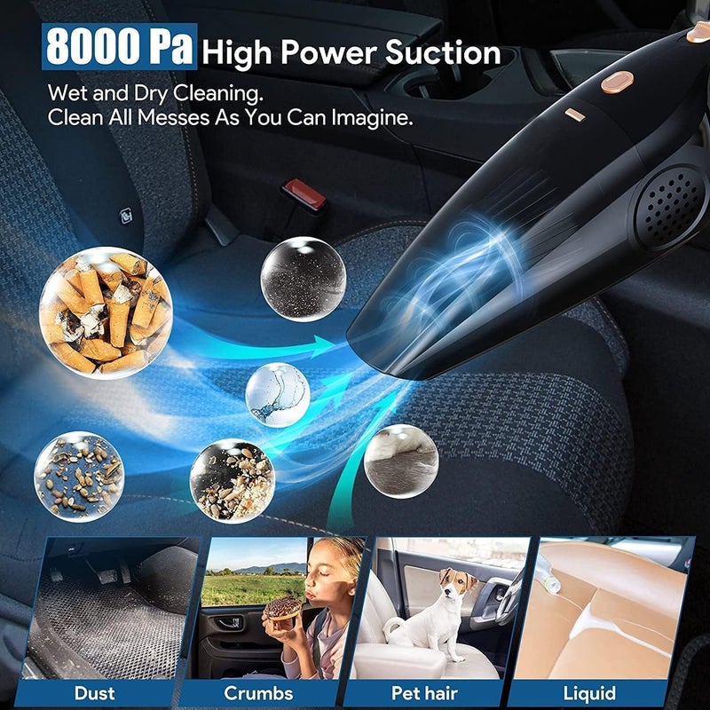 Rylan Car Vacuum Powerful Portable & High Power 12V Car Handheld Vacuum Cleaner for Car and Home Wet and Dry Car Vacuum Cleaner Multipurpose Vaccum Cleaner** - Image 3