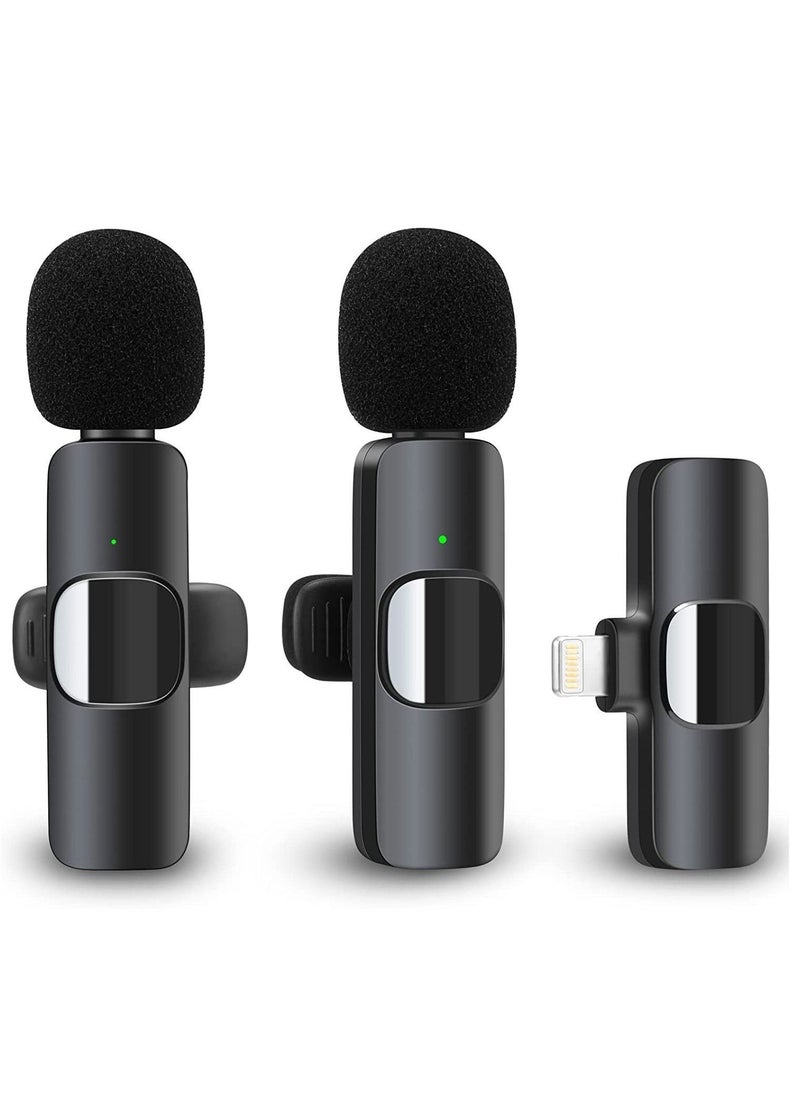 Wireless Lavalier Microphone for iPhone iPad Plug Play Wireless Mic for Recording Live Stream YouTube TikTok Facebook, - Image 1