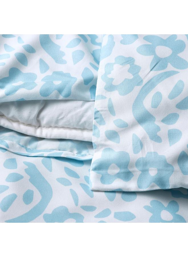 erorex Duvet cover and pillowcase, white/blue, 150x200/50x80 cm - Image 4