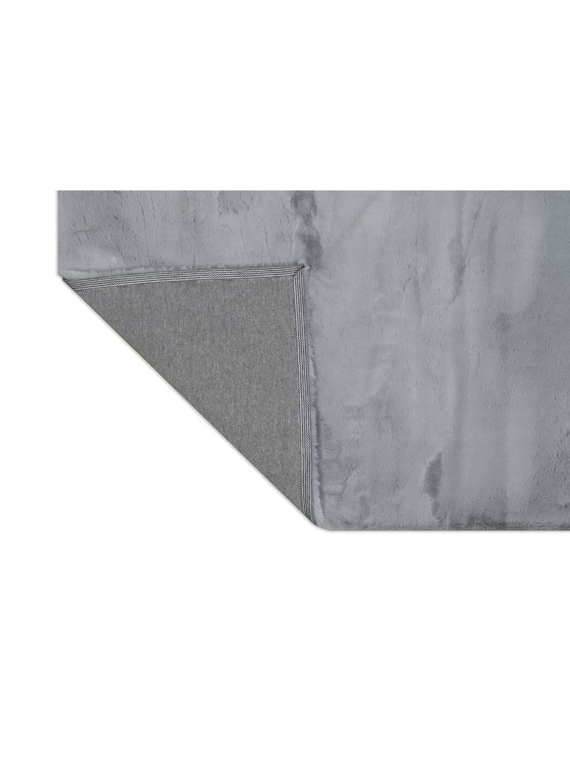 شركة موكيت ماك سجادة ماك فرو الأرنب مقاس : 170x80 سم-رمادى فاتح - Image 3