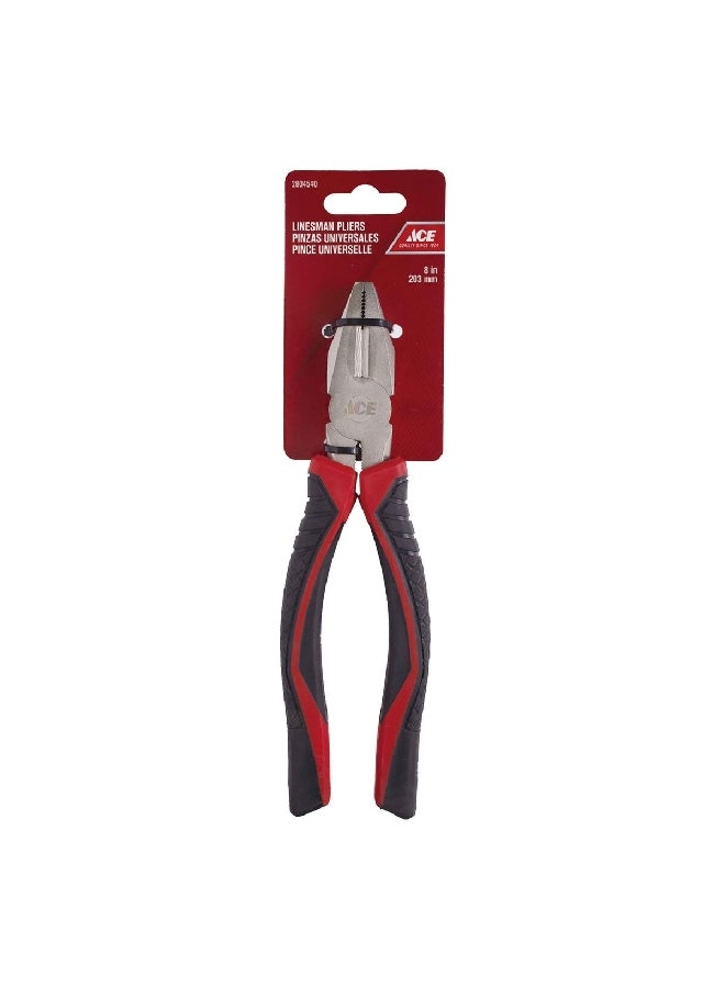 ACE Anti-Slip Grip Handle Linesman Plier Multicolour 8 Inch XM18010366