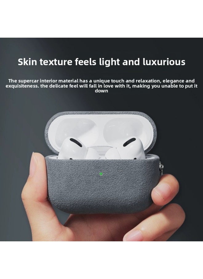 Generic - Suitable For Airpodspro2 For Apple Headphone Protective Case AirPods4 Protective Case Fur All-Covering Drop-Resistant Case-Color:Dark Green Suede Earphone Case-Applicable Model:Airpods Pro2 - Image 1