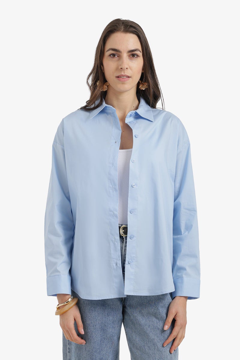 Relaxed High-Low Shirt