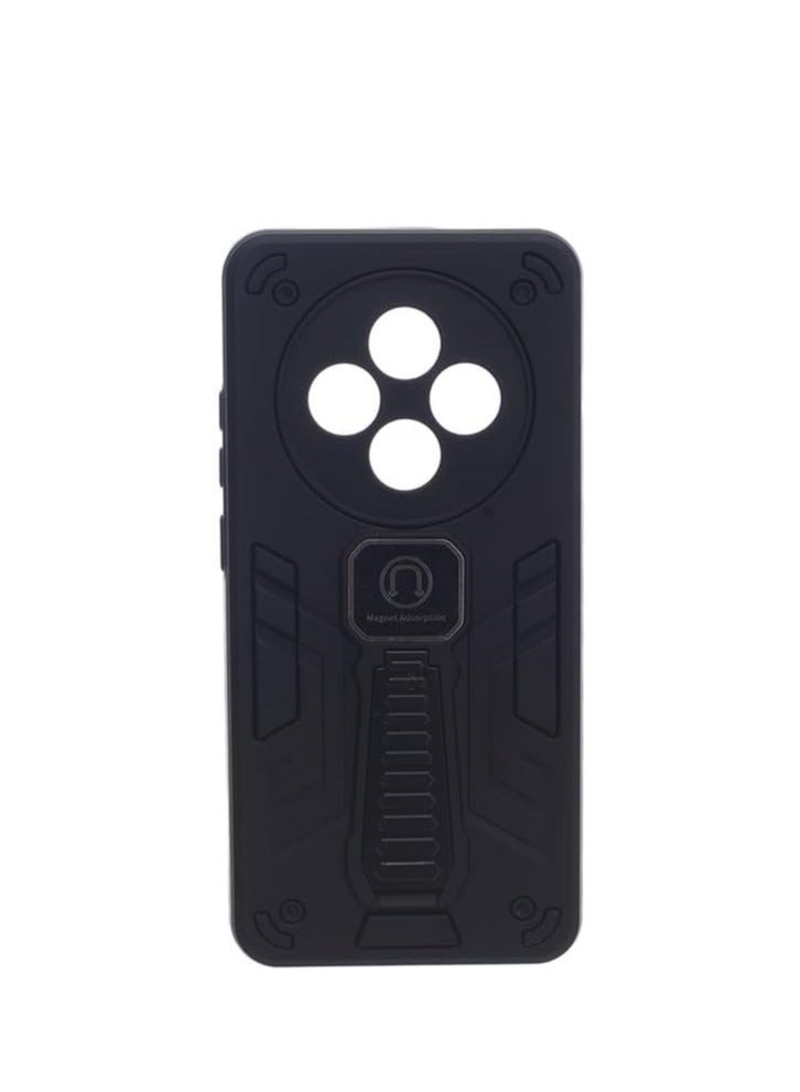 Shockproof Silicone Back Cover for Oppo Reno 12F 4G - Black - Image 1
