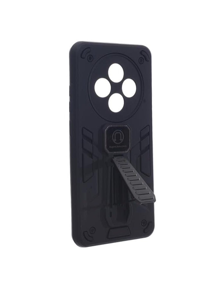 Shockproof Silicone Back Cover for Oppo Reno 12F 4G - Black - Image 2