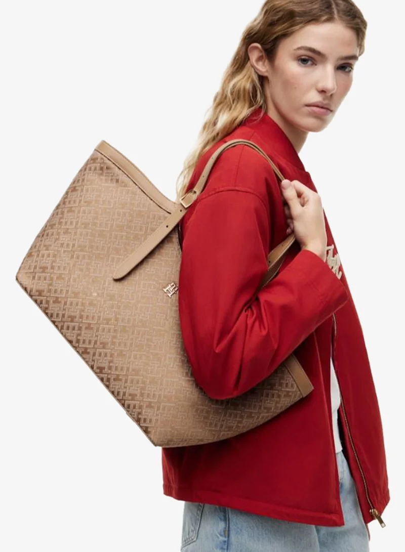 TOMMY HILFIGER TH Monogram Jacquard Tote Bag