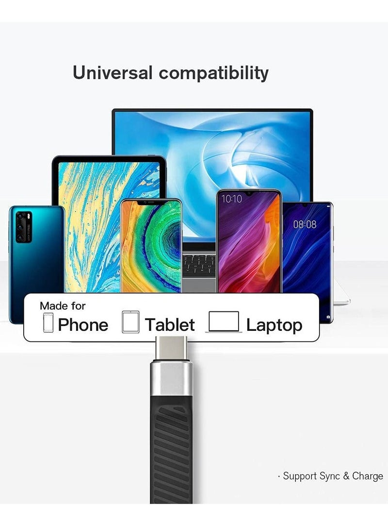 KASTWAVE USB C to USB C Cable 13.7cm, Short USB C Cable(USB 3.2 Gen 2) Supports 100W Charging / 10Gbps Data Transfer / 4K@60Hz Display, USB C Charging Cable for Samsung Galaxy, Compatible with Android(Sliver) - Image 3