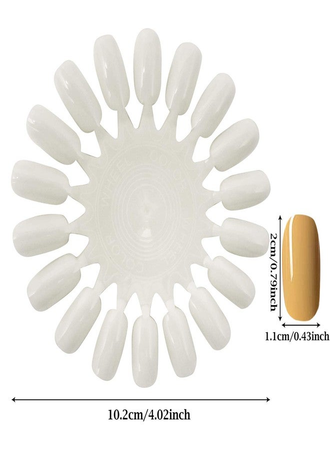 Honbay 20PCS Plastic 18 Tips False Nail Swatches Wheels Nail Art Color Polish Display Wheel for Manicure - Image 2