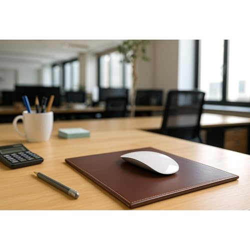 Dacasso Bonded Leather Mouse Pad, Brown - Image 3