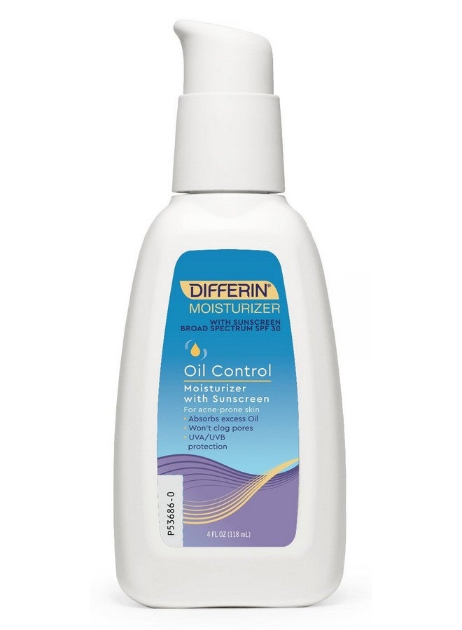 Differin Oil Control Moisturizer with Sunscreen Broad Spectrum SPF 30, 4 Ounce