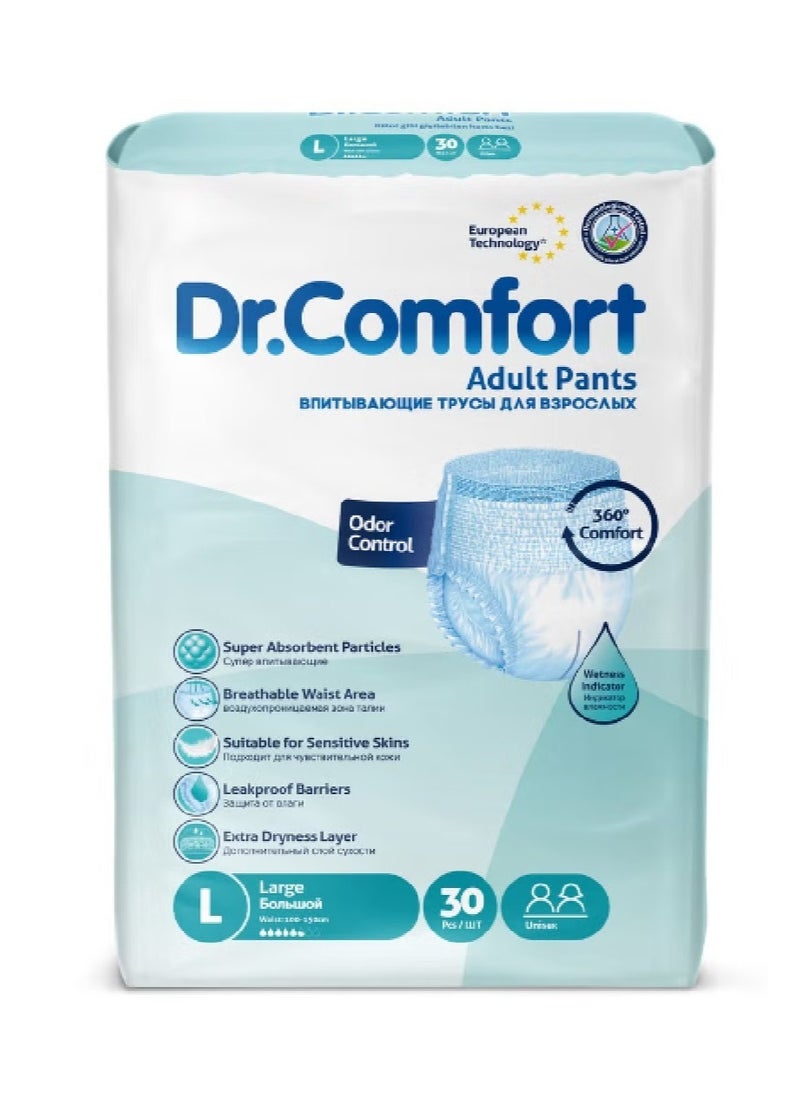 Dr. Comfort Adult Diaper Pants Large 30 pcs 