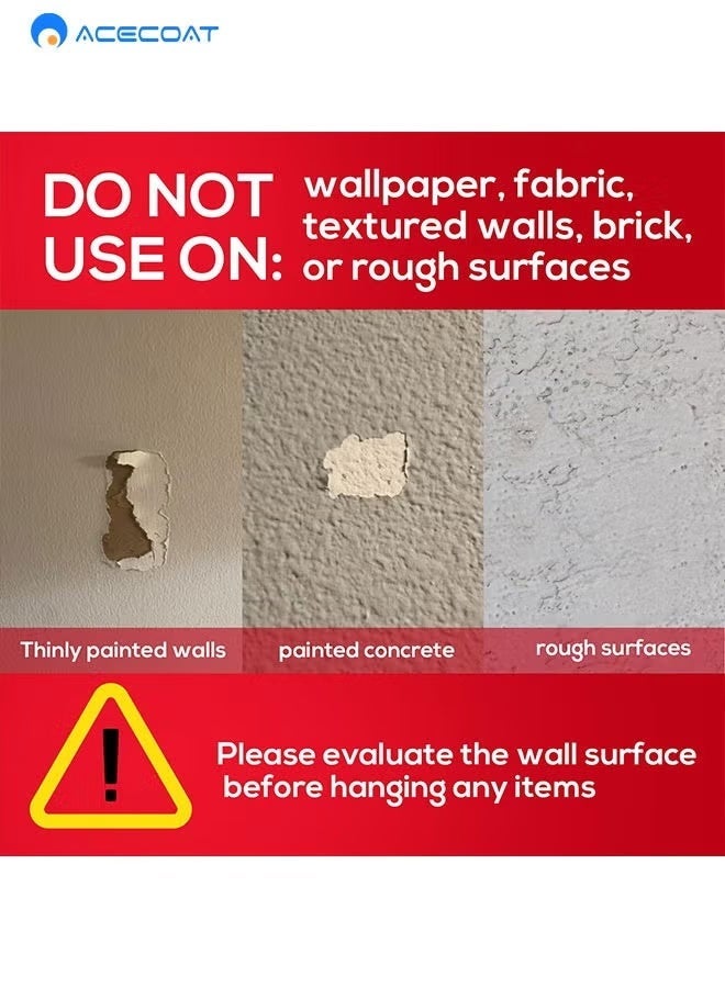 ايسكوت 20 قطعة من الخطافات اللاصقة شديدة التحمل، خطافات حائط للتعليق، شماعات حائط بدون أظافر، ملصق 2 في 1 خالٍ من البراغي لرف التثبيت على الحائط، مقاوم للماء والصدأ (16 مم) - Image 5