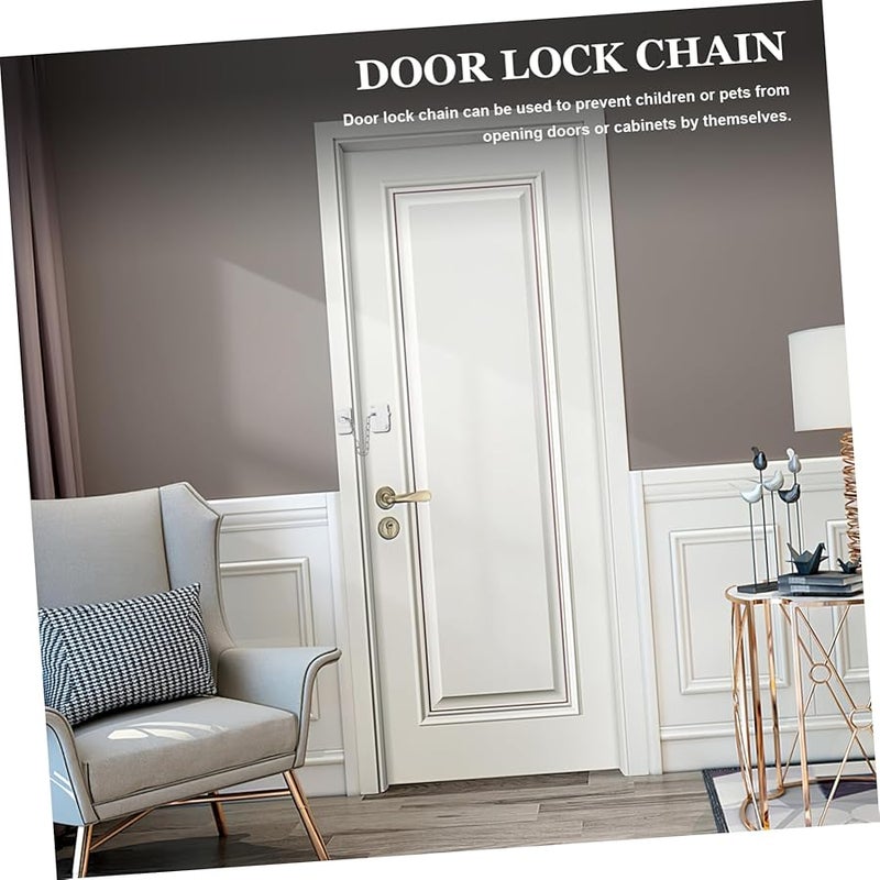 4 Pack Childproof Window Door Safety Lock Chain Easy Install Fall Prevention - Image 4