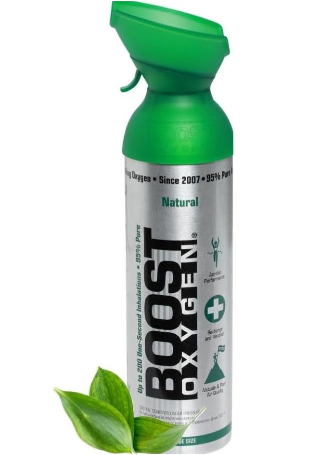 BOOST OXYGEN Natural, Oxygen Canister, 9 Litres 