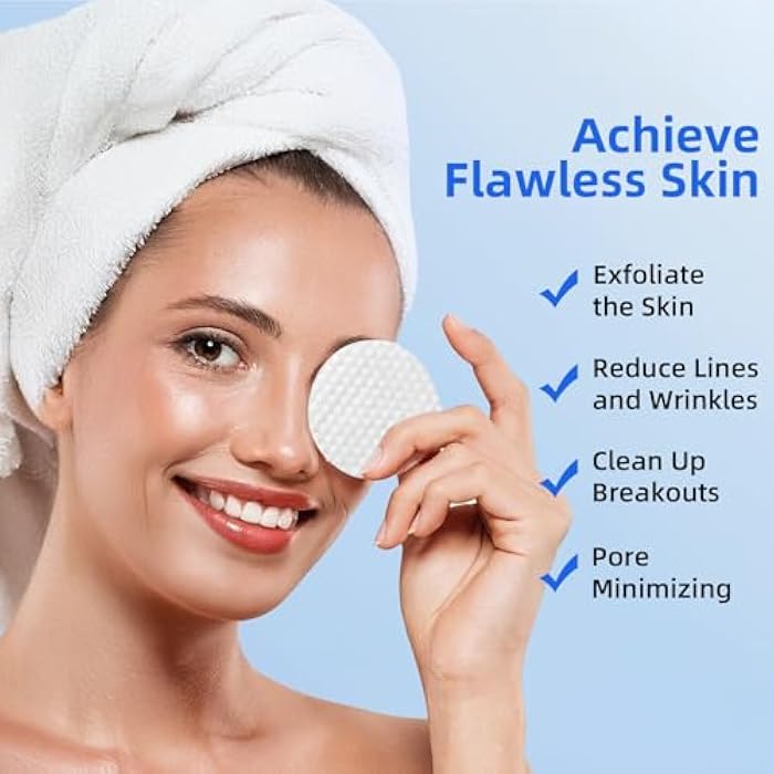 DALIN Glycolic Acid Pads, 10% Ultra Pure Glycolic Acid & 2% Salicylic Acid, Exfoliating Peel Pads for Face, Effective Chemical Peel, Keeps Skin Smooth and Prevents Wrinkles and Lines - 60 Pads - Image 2