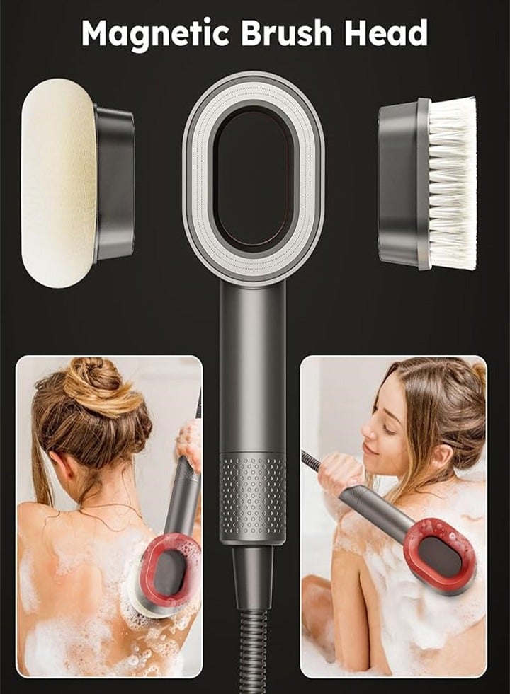 رأس دش فلتر محمول يزيل الكلور، مناسب لتجربة السبا والعناية بالبشرة الجافة والشعر، مع رأسين للفرشاة - Image 3