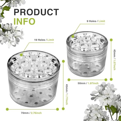 Preptep Silicone 2pcs Spiral Ikebana Stem Holder for Flowers, Arrangement Supplies - Clear Flower Holder, Cylindrical(Clear) - Image 3