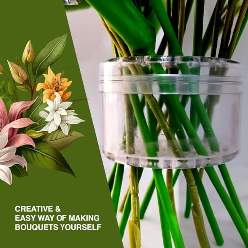 Preptep Silicone 2pcs Spiral Ikebana Stem Holder for Flowers, Arrangement Supplies - Clear Flower Holder, Cylindrical(Clear) - Image 2