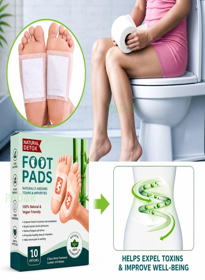 PADAR Herbal Detox Foot Pads (Pack of 30) | Natural Bamboo Vinegar Foot Patch for Relaxation & Sleep Support | Gentle Herbal Ingredients for Daily Wellness, Foot Care & Comfort | Easy Overnight Use - Image 5