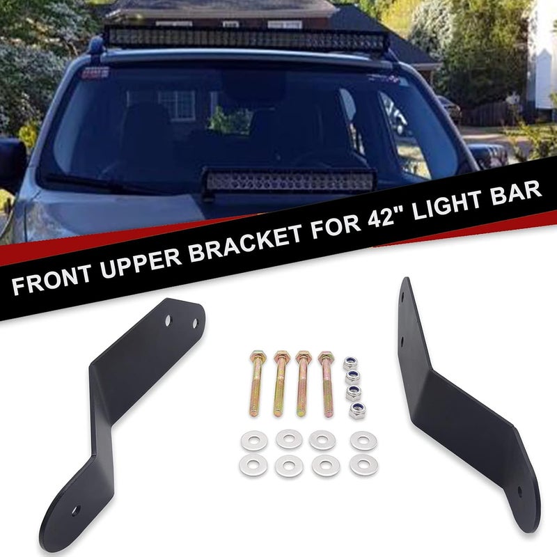 Wsays XTMOTO Front Upper Windshield 42 Inch LED Light Bar Mounting Bracket for Can-Am UTV 2014-2019 - Image 3