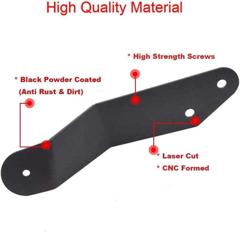 Wsays XTMOTO Front Upper Windshield 42 Inch LED Light Bar Mounting Bracket for Can-Am UTV 2014-2019 - Image 5