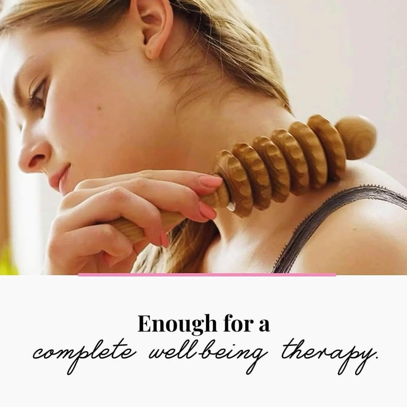 tuuli Accessories Handheld Massager with Grooved Rollers MultiFunctional Back and Neck Massager Eases Muscle Tension and Supports Skin Health 87 inches - Image 4