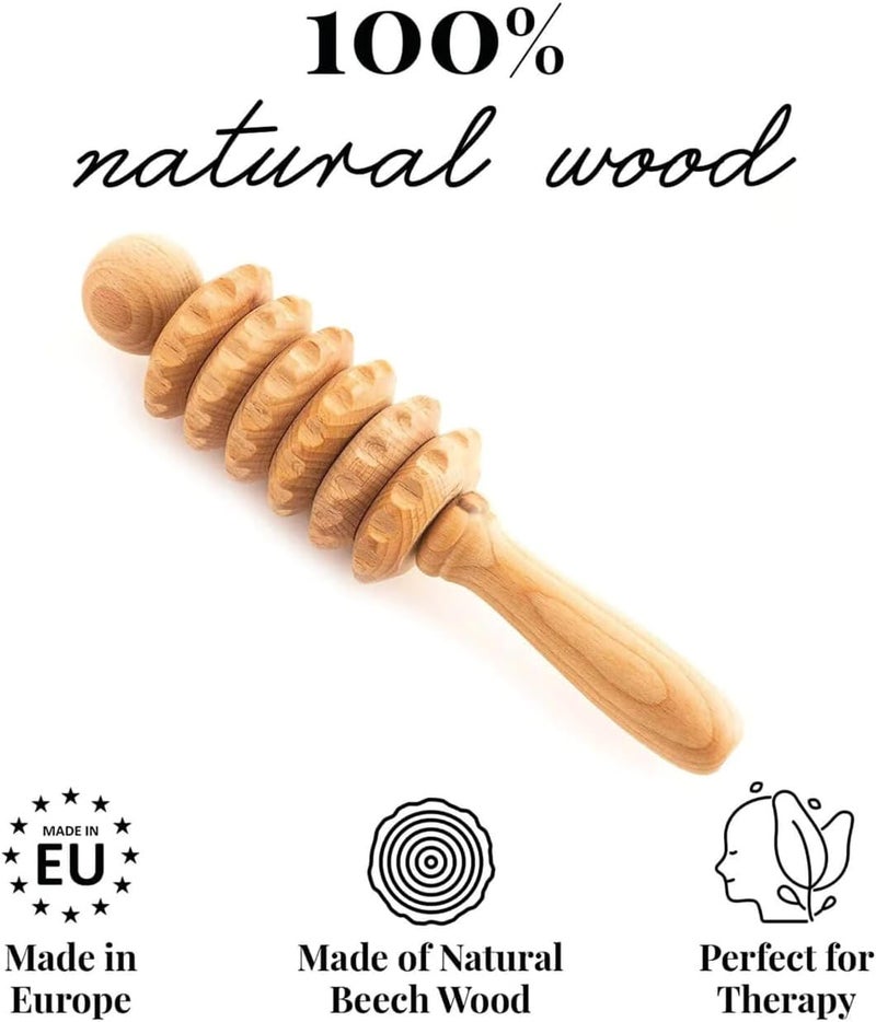 tuuli Accessories Handheld Massager with Grooved Rollers MultiFunctional Back and Neck Massager Eases Muscle Tension and Supports Skin Health 87 inches - Image 2