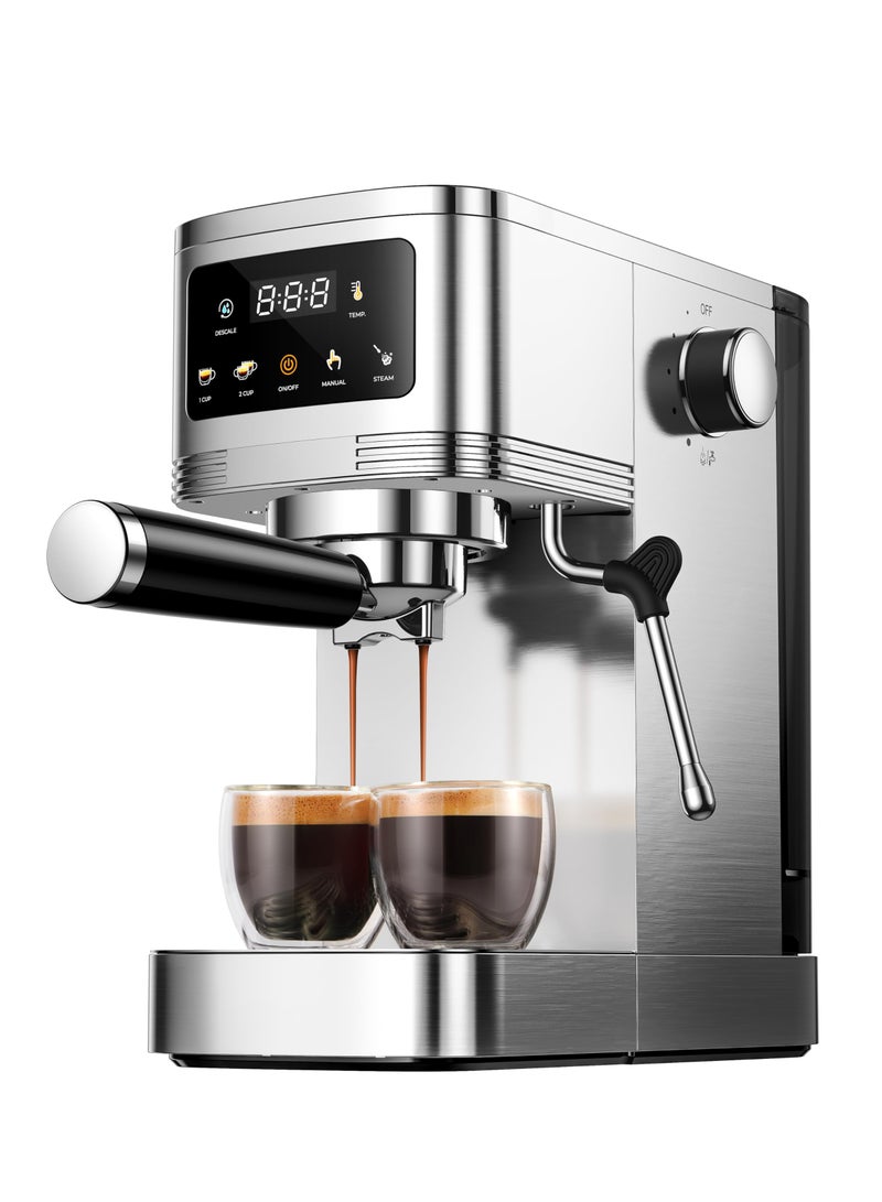 إبسون آلة إسبريسو 20 بار، صانع إسبريسو محترف مع عصا تبخير الحليب وشاشة تعمل باللمس، آلات قهوة إسبريسو مع درجة حرارة قابلة للتعديل، للكابتشينو واللاتيه. - Image 1