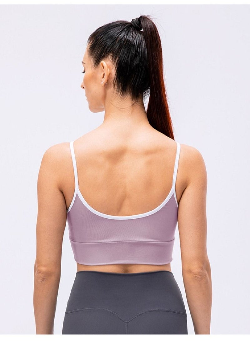 Loquat - New  nylon shock gathering running bra yoga vest - Image 1