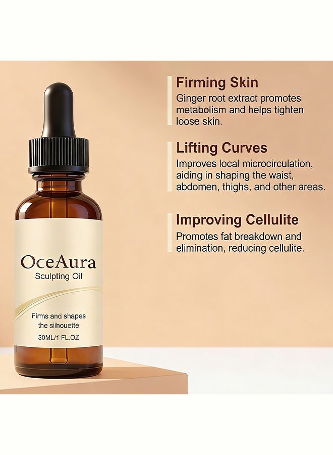OceAura Body Sculpting Oil - Daily gentle ingredients to care for and reveal body shape, refreshing the skin. 30ml - Image 4