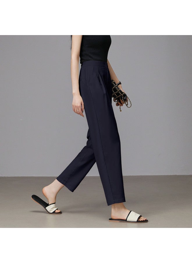 dme Ceiling】Summer New Commuting Air Slimming Micro-Elastic Harem Nine-Point Pants Thin Tr Casual Pants Women - Image 5